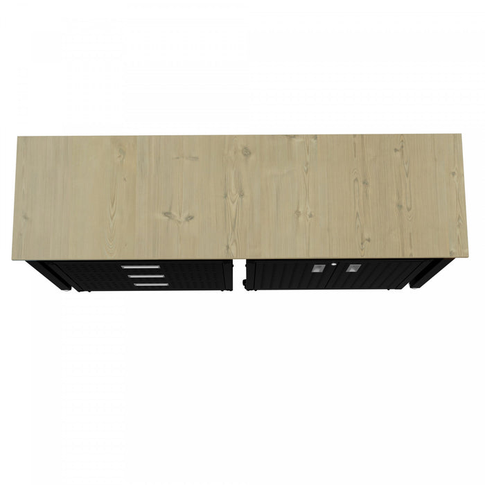 Fortress Modern 3-Piece Garage Set in Charcoal Gray Garage Storage