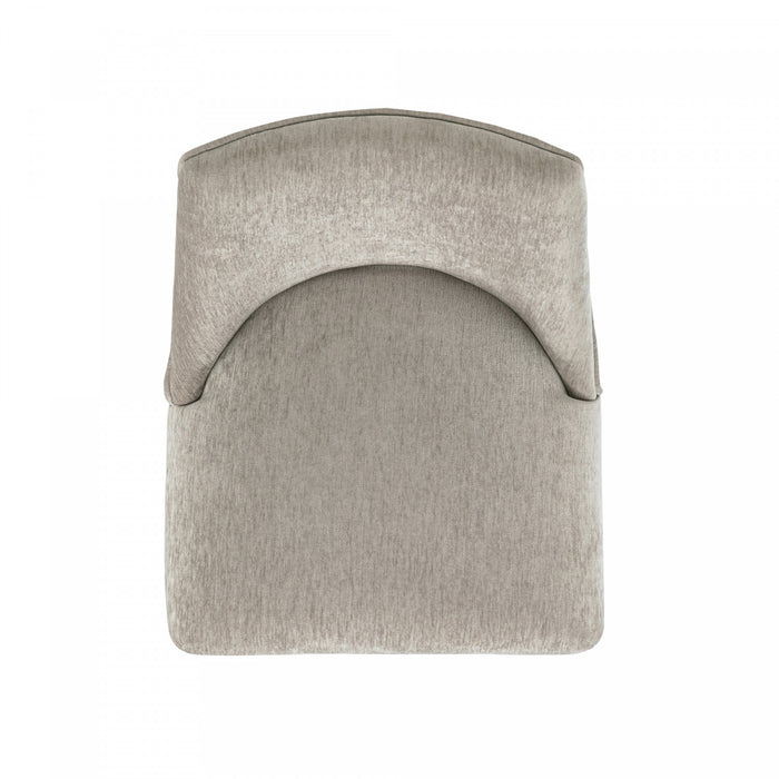 Beever Modern Chenille Wood Counter Stool in Taupe - Set of 2 Bar Stool