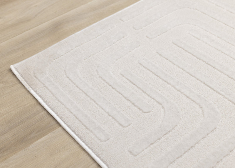 Leonardo Cream Beige Oriental Trellis Pattern Rug, 7'10 x 10'6\" Indoor Area Rug