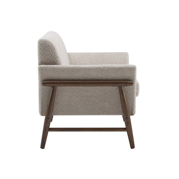 Harper Compact Seating Fabric Modern Loveseat,Almond