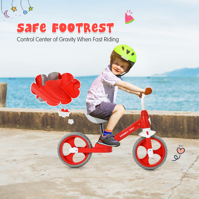 Honey Joy Kids Balance Bike Toddler Training Bicycle W/ Feetrests For 2-5 Years Old Red