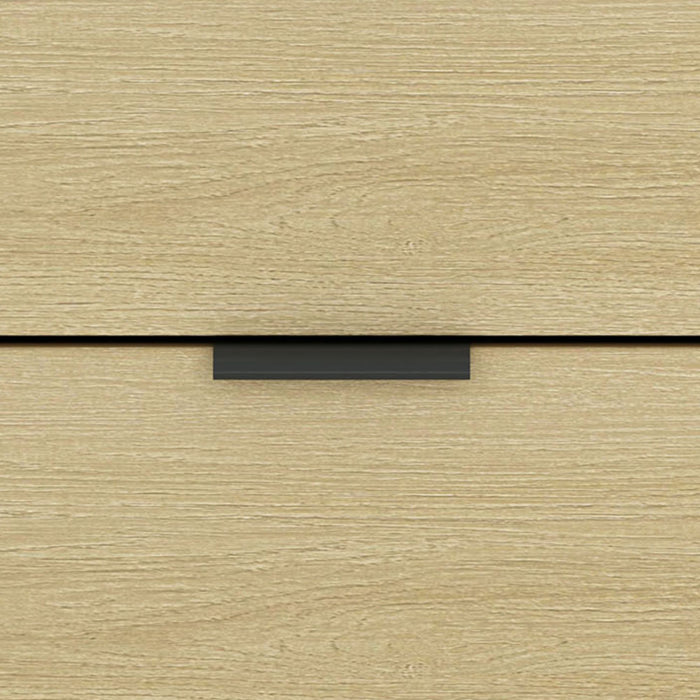 Grace Modern 28\" Nightstand in Natural Oak and Black