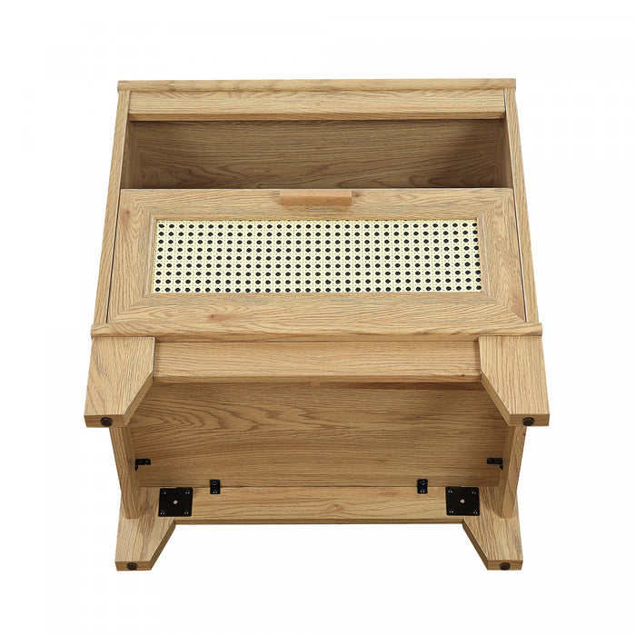 Sheridan Mid-Century Modern 22\" Nightstand in Natural (1-Drawer) - Set of 2