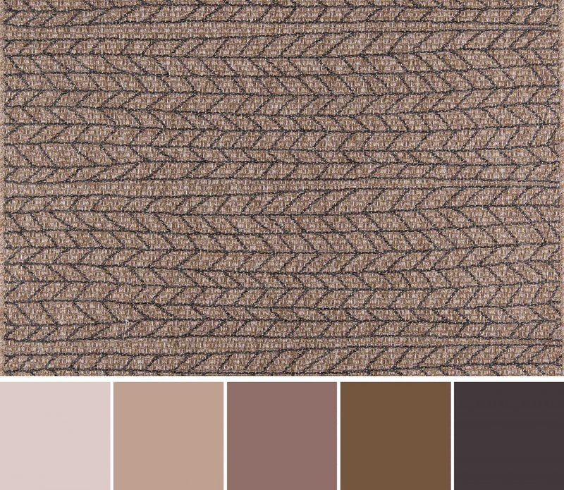 Linden Contemporary 7'10\" x 10'0\" Area Rug in Brown Indoor Area Rug