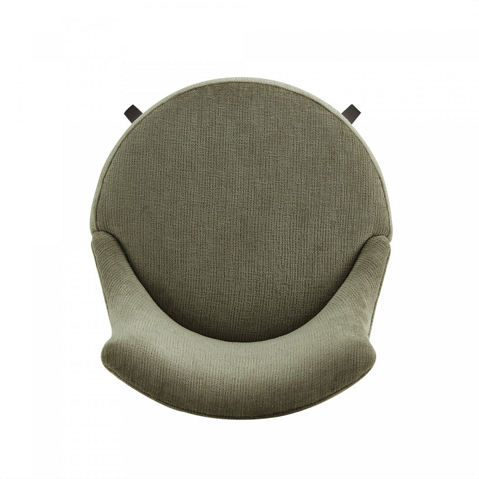 Lucia Modern Chenille Wood Upholstered Barstool in Leaf Green - Set of 2