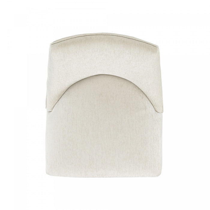 Beever Modern Wood Chenille Counter Stool in Cream