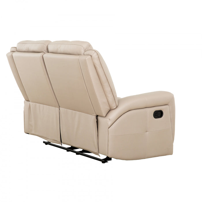 Hollis 57 in. Upholstered Reclining Loveseat - Taupe