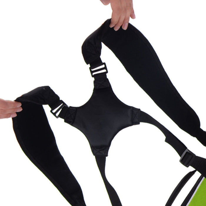 Costway Golf Stand Cart Bag Club W/6 Way Divider Carry Organizer Pockets Storage Green