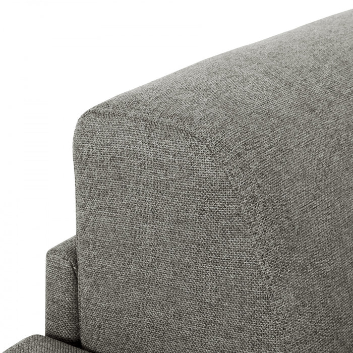 Brix 70 in. Textured Weave Euro Sofa Bed with Memory Foam Mattress - Stone
