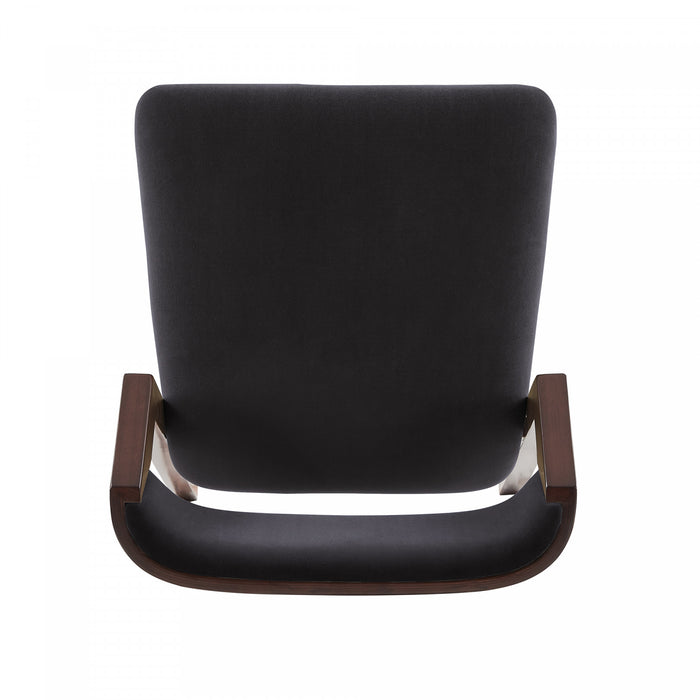 Patricia Modern Wood Upholstered Barstool in Black Bar Stool