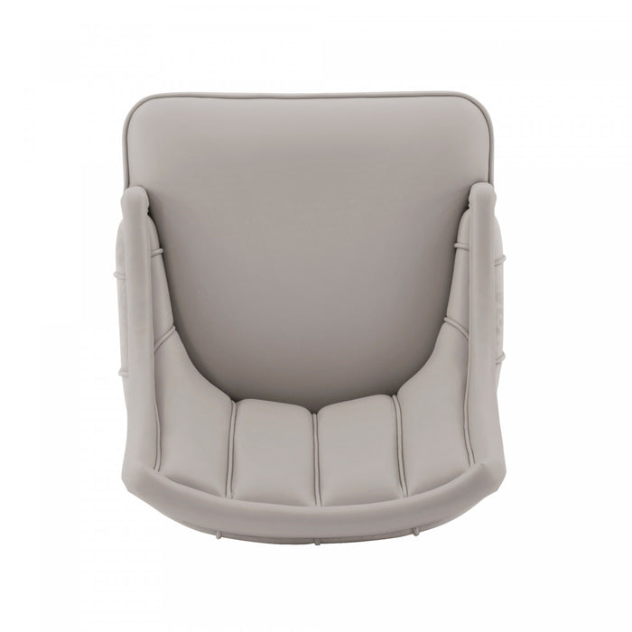 Eda Modern Wood Upholstered Dining Chair in Light Gray - Set of 2