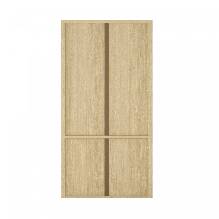 Rivington Modern 40\" Bookcase Cabinet in Natural Oak - Set of 2