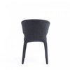 Conrad Mid-Century Modern Upholstered Dining Chair in Black - Set of 4 | Chaise de salle a manger Conrad style milieu du siecle moderne, rembourree, noire – Lot de 4