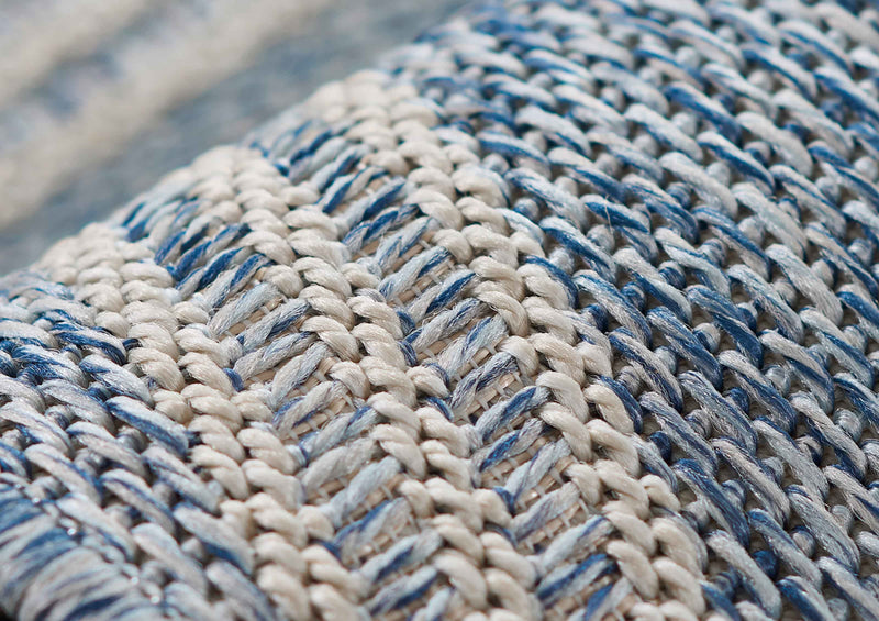 Cypress Transitional 6'6\" x 9'0\" Area Rug in Blue Indoor Area Rug