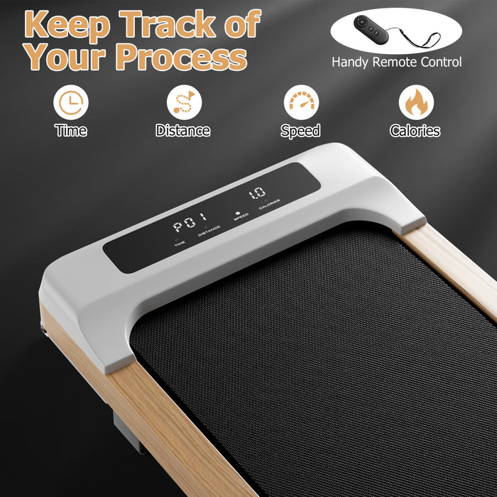 Goplus Walking Pad Under Desk Treadmill With Remote Control For Home/office Led Display