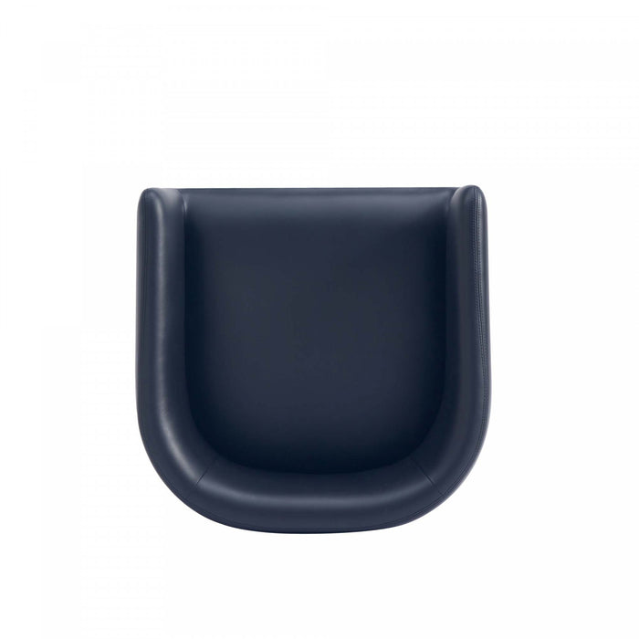 Louvre Mid-Century Modern Metal Upholstered Counter Stool in Black - Set of 2 Bar Stool