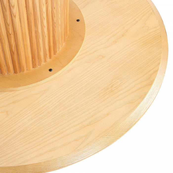 Hathaway Modern Industry Chic 47\" Round Dining Table in Natural