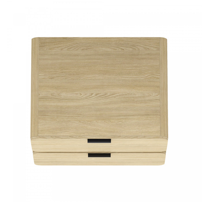 Chrystie Contemporary Modern 26\" Nightstand in Natural (2-Drawer)