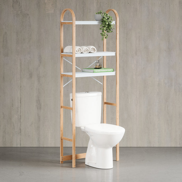 Umbra Modern Bellwood Over-Toilet Shelves - White and Natural