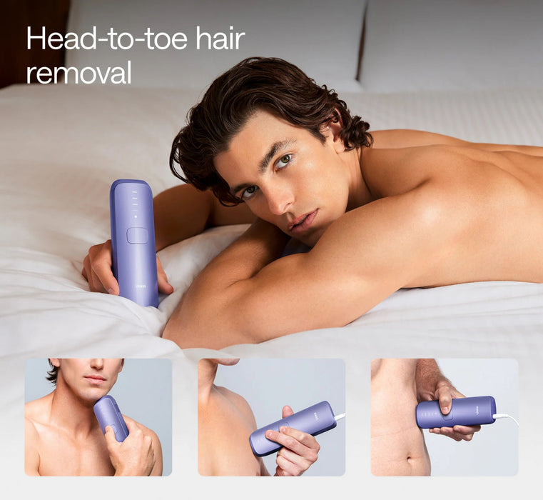 Ulike Air 3 IPL Hair Removal Device with Sapphire Ice-Cooling - Painless At-Home Laser - Purple