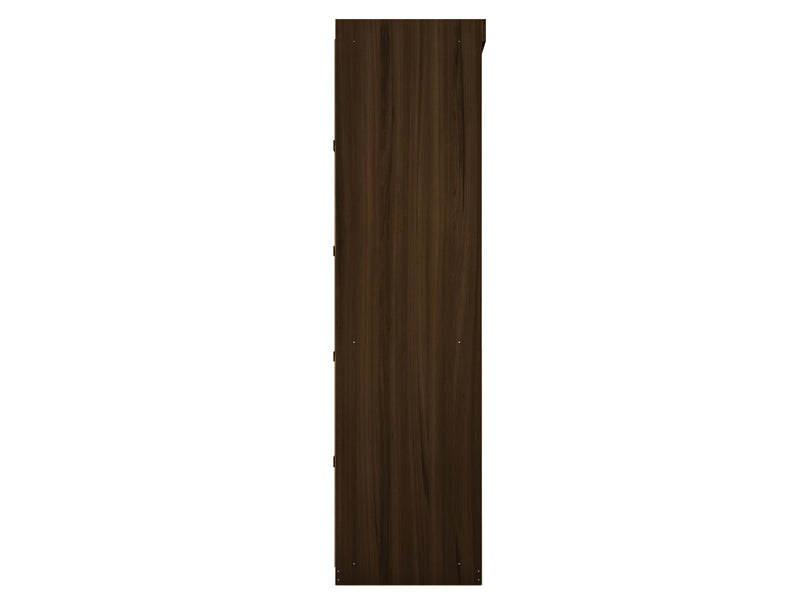 Mulberry Contemporary Modern 13-Piece Wardrobe Closet in Chestnut Brown