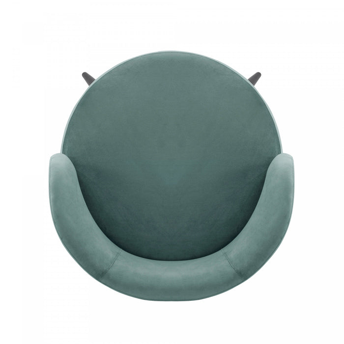 Kaya Modern Wood Velvet Dining Chair in Mint Green - Set of 2