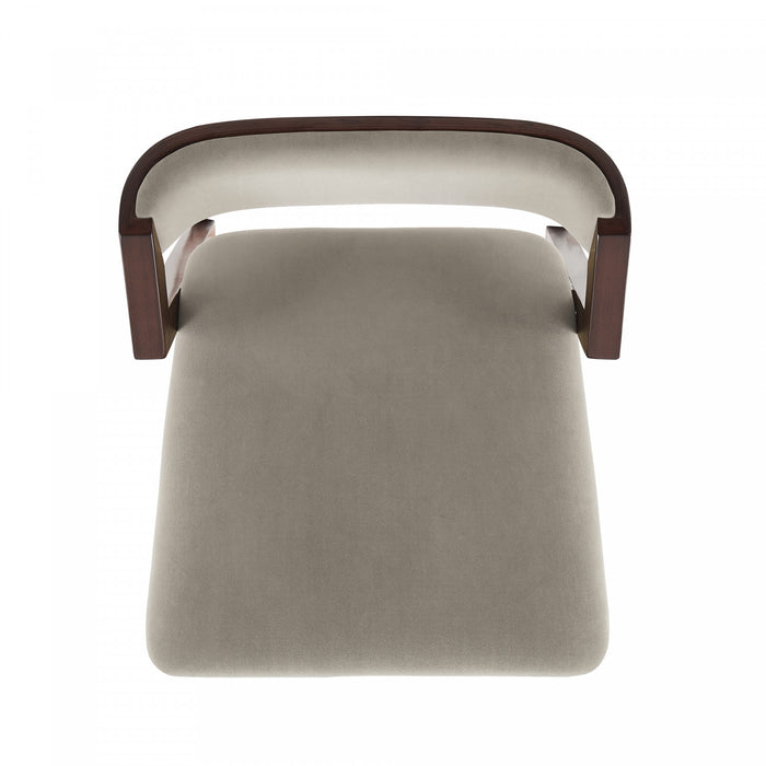 Patricia Modern Wood Upholstered Barstool in Linen - Set of 2