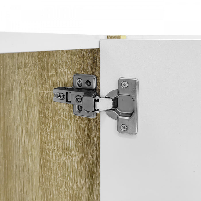 Frances Modern Tv Stand With 4 Doors,high-gloss White Tv Stand