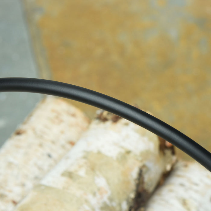 Outsunny 16\" Firewood Log Rack Curved Fireplace Log Holder Wood Storage Basket Carrier With Handle, For Outdoor And Indoor Use, Black