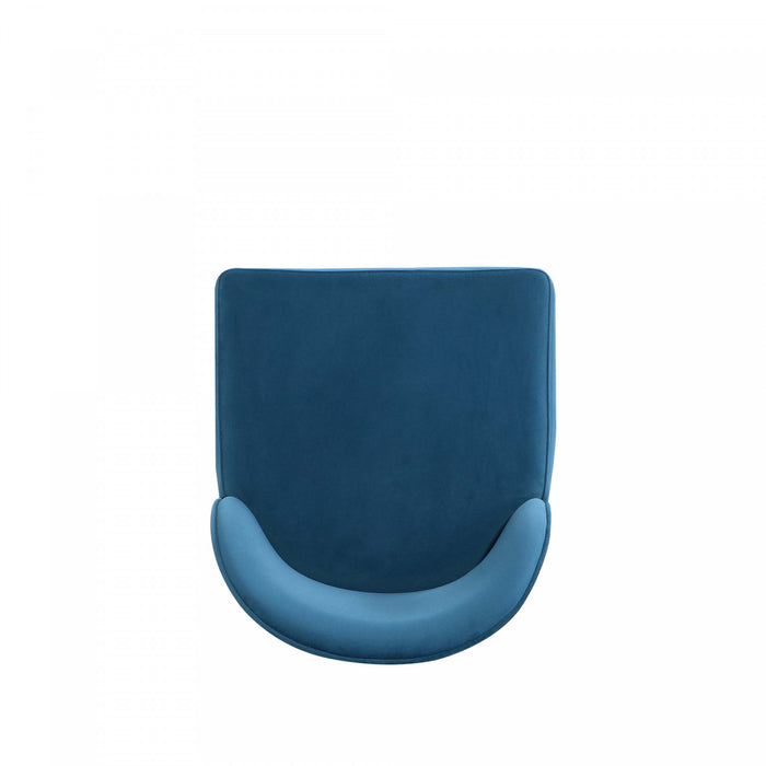 Hillman Modern Wood Upholstered Dining Chair in Blue - Set of 4