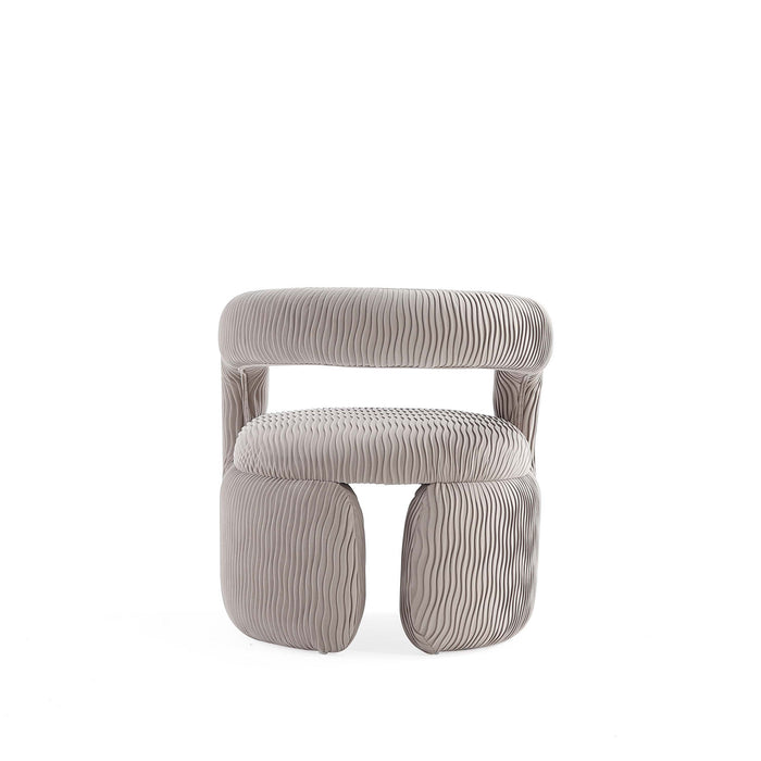 Corvette Mid-Century Modern Velvet Lounge Chair in Dove