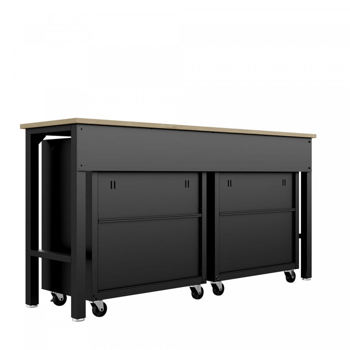 Fortress Modern 3-Piece Garage Set in Charcoal Gray Garage Storage