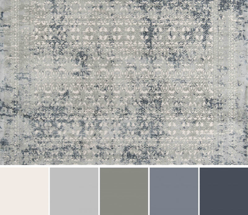 Mabel Traditional 7'9\" x 9'10\" Area Rug in Green Indoor Area Rug