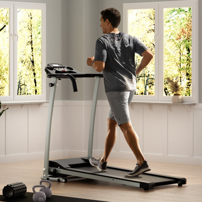 Costway 2 Hp Folding Treadmill Motorized Running Machine 12 Preset Program & Lcd Display Black