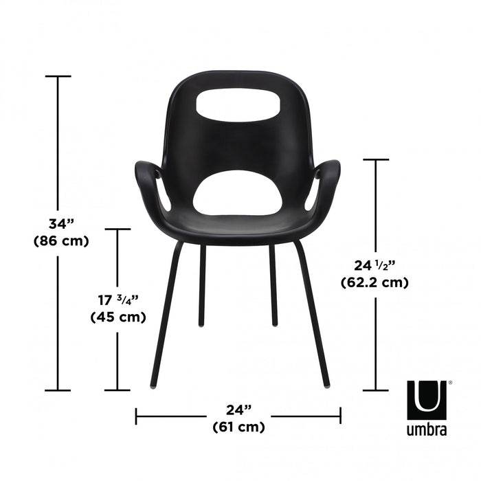 Umbra Modern Oh Accent Chair - Matte Black