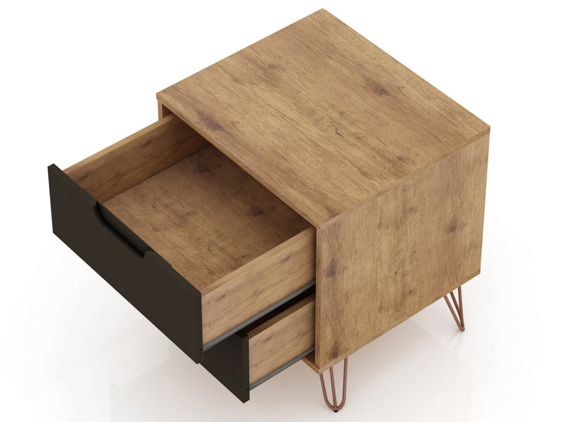 Rockefeller Mid-Century Modern 2-Piece Dresser Set in Gray