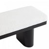 Olivia 47.5" Wood Bed Bench Ottoman with Teddy Velvet Upholstery and Wooden Legs,Black  | Olivia Banc Ottoman en Bois de 47,5" avec Tissu en Velours Teddy et Pieds en Bois, Noir
