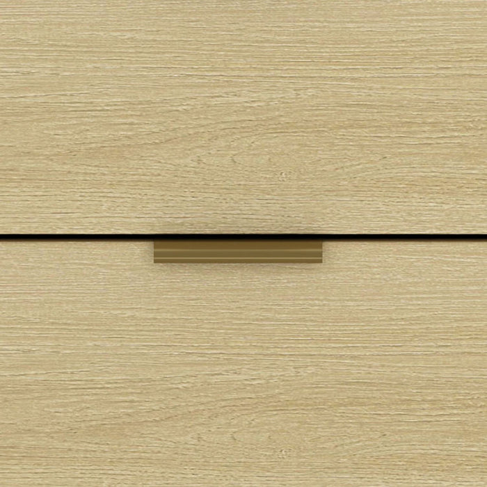 Grace Modern 28\" Nightstand in Natural Oak and Gold