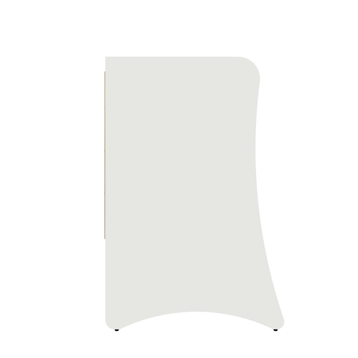Coney Mid-Century Modern 28\" Nightstand in White (3-Drawer) - Set of 2