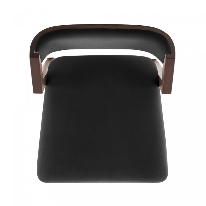 Patricia Modern Wood Upholstered Counter Stool in Black - Set of 3