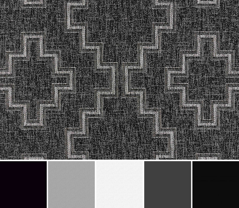 Esina Transitional 5'3\" x 7'0\" Area Rug in Black Indoor Area Rug