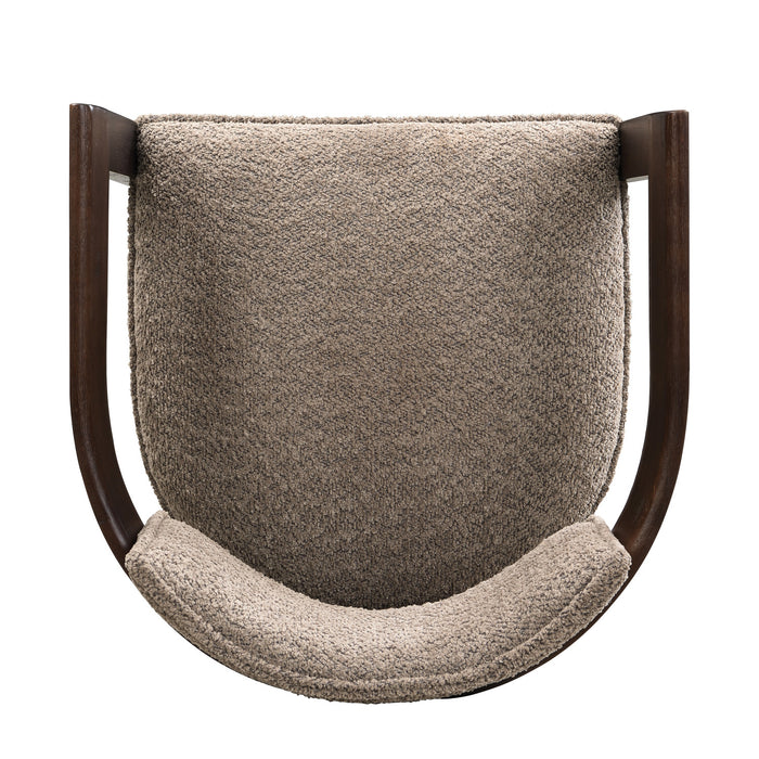 Evelyn Rubberwood Dining Chair with Armrests and Upholstery Seating Set of 2,Espresso
