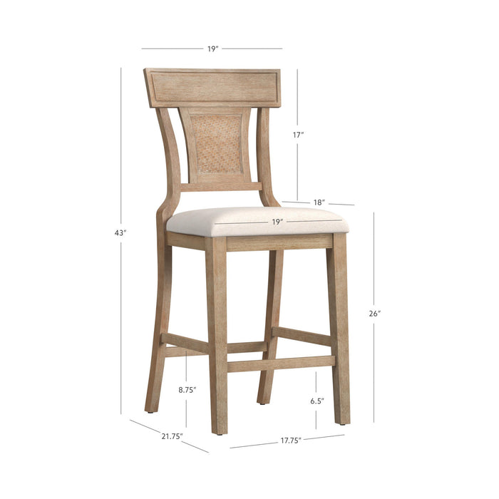 Rylan Fabric Counter-Height Stool - Natural
