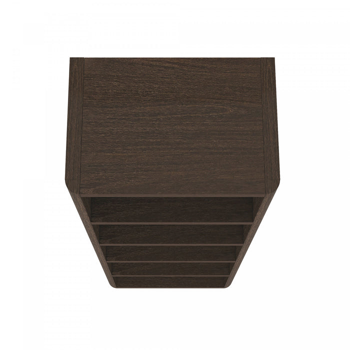 Rivington Modern 28\" Open Bookcase in Dark Walnut - Set of 2
