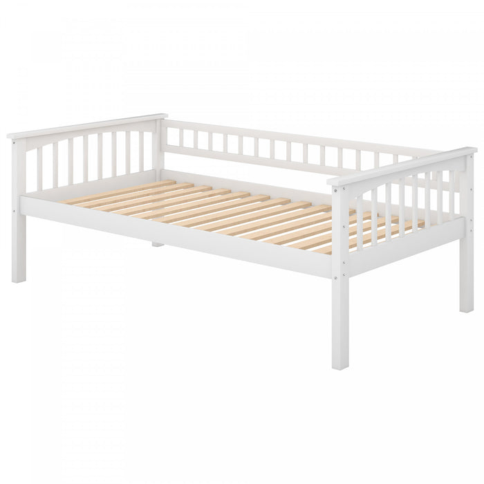 Elvis Solid Wood Convertible Bunk Bed With Drawers, Twin Size, White