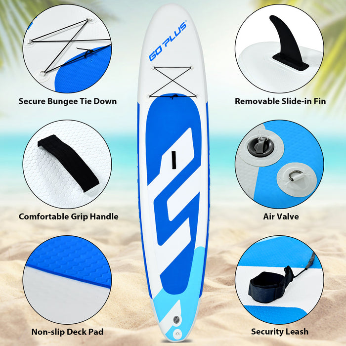 Goplus 11' Inflatable Stand Up Paddle Board Surfboard Water Sport All Skill Level W/bag