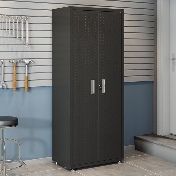 Fortress Modern 6-Piece Garage Set in Charcoal Gray Garage Storage