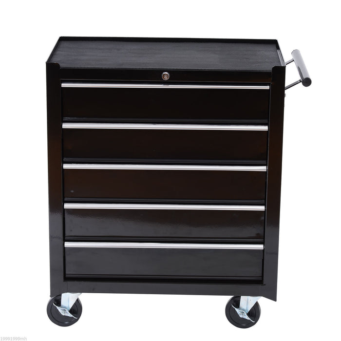 Homcom 5 Drawer Steel Rolling Tool Cabinet