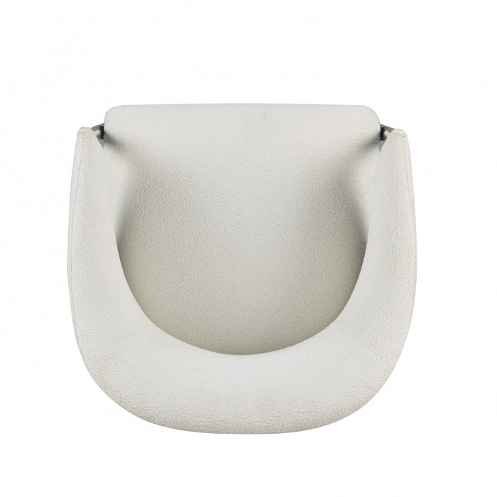 Pater Modern Dining Chairs With Upholstered Fabric Seating And Metal Legs,white