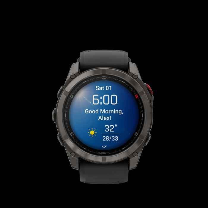 Garmin Fenix 8 Pro 51mm Carbon Adventure Smartwatch - Outdoor Tracker, Extended Battery Life, Map Navigation, LTE LiveTrack, Step Speed Loss, Smart Alarm